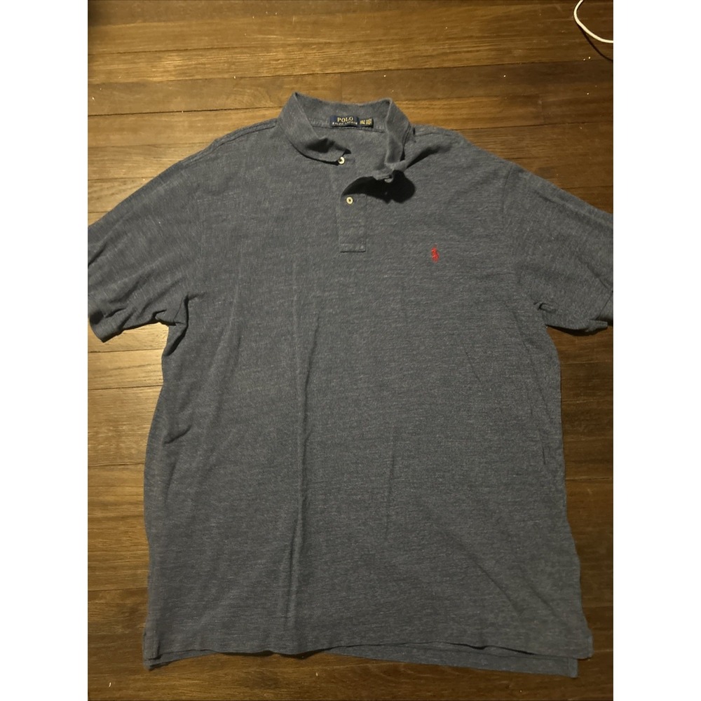 Polo Ralph Lauren Polo Shirt Mens Size 2XLT Light Gray Short Sleeve